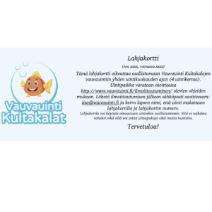 Lahjakortti vauva- tai perheuintiin 1kk